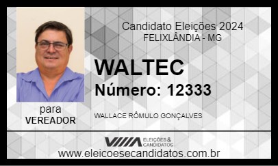 Candidato WALTEC 2024 - FELIXLÂNDIA - Eleições