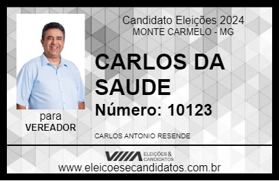 Candidato CARLOS DA SAUDE 2024 - MONTE CARMELO - Eleições