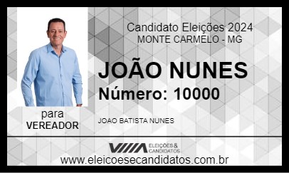 Candidato JOÃO NUNES 2024 - MONTE CARMELO - Eleições