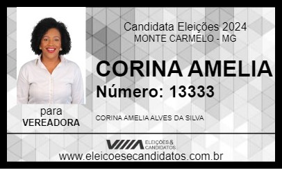 Candidato CORINA AMELIA 2024 - MONTE CARMELO - Eleições