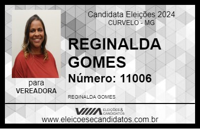 Candidato REGINALDA GOMES 2024 - CURVELO - Eleições