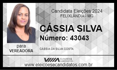 Candidato CÁSSIA SILVA 2024 - FELIXLÂNDIA - Eleições