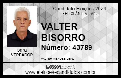 Candidato VALTER BISORRO 2024 - FELIXLÂNDIA - Eleições