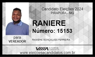 Candidato RANIERE 2024 - PIRAPORA - Eleições