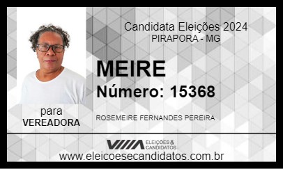 Candidato MEIRE 2024 - PIRAPORA - Eleições