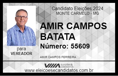 Candidato AMIR CAMPOS BATATA 2024 - MONTE CARMELO - Eleições