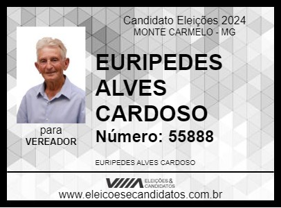 Candidato EURIPEDES ALVES CARDOSO 2024 - MONTE CARMELO - Eleições