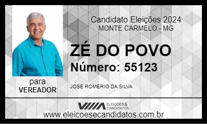 Candidato ZÉ DO POVO 2024 - MONTE CARMELO - Eleições