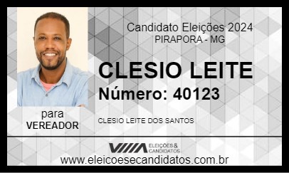 Candidato CLESIO LEITE 2024 - PIRAPORA - Eleições