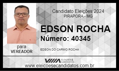 Candidato EDSON ROCHA 2024 - PIRAPORA - Eleições