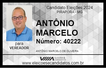 Candidato ANTÔNIO MARCELO 2024 - PIRAPORA - Eleições