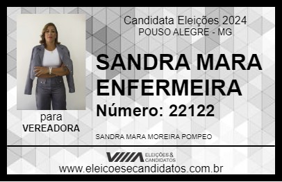 Candidato SANDRA MARA ENFERMEIRA 2024 - POUSO ALEGRE - Eleições