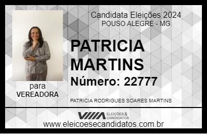 Candidato PATRICIA MARTINS 2024 - POUSO ALEGRE - Eleições