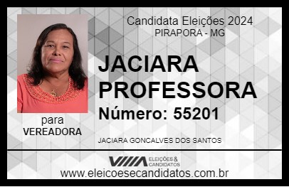 Candidato JACIARA PROFESSORA 2024 - PIRAPORA - Eleições