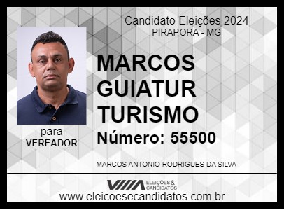 Candidato MARCOS GUIATUR TURISMO 2024 - PIRAPORA - Eleições