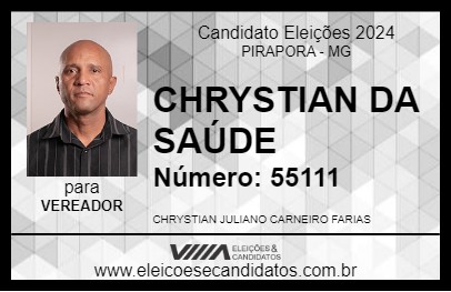 Candidato CHRYSTIAN DA SAÚDE 2024 - PIRAPORA - Eleições