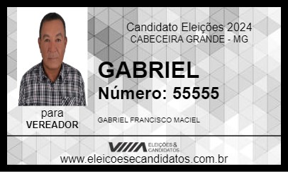 Candidato GABRIEL 2024 - CABECEIRA GRANDE - Eleições