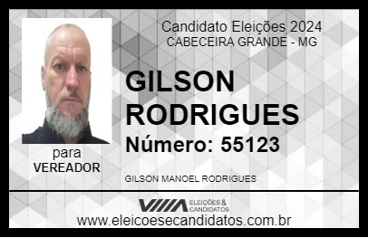 Candidato GILSON RODRIGUES 2024 - CABECEIRA GRANDE - Eleições