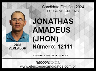 Candidato JONATHAS AMADEUS (JHON) 2024 - POUSO ALEGRE - Eleições