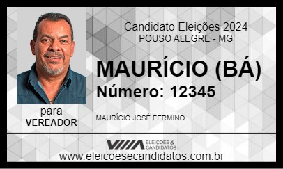 Candidato MAURÍCIO (BÁ) 2024 - POUSO ALEGRE - Eleições