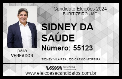 Candidato SIDNEY DA SAÚDE 2024 - BURITIZEIRO - Eleições