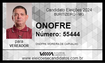 Candidato ONOFRE 2024 - BURITIZEIRO - Eleições