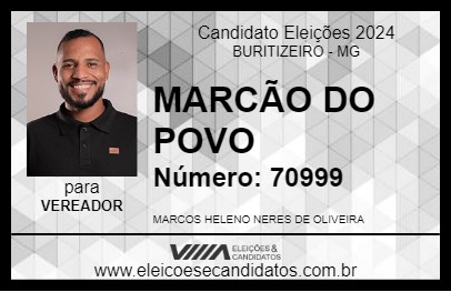 Candidato MARCÃO DO POVO 2024 - BURITIZEIRO - Eleições