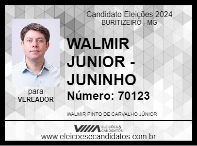 Candidato WALMIR JUNIOR - JUNINHO 2024 - BURITIZEIRO - Eleições