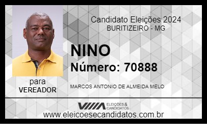 Candidato NINO 2024 - BURITIZEIRO - Eleições