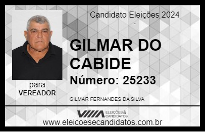 Candidato GILMAR DO CEBIDE 2024 - VERMELHO NOVO - Eleições