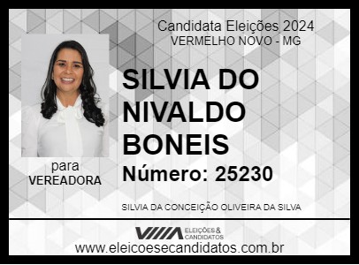 Candidato SILVIA DO NIVALDO BONEIS 2024 - VERMELHO NOVO - Eleições