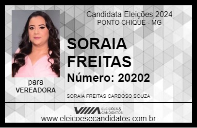 Candidato SORAIA FREITAS 2024 - PONTO CHIQUE - Eleições