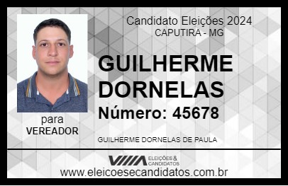 Candidato GUILHERME DORNELAS 2024 - CAPUTIRA - Eleições