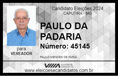 Candidato PAULO DA PADARIA 2024 - CAPUTIRA - Eleições