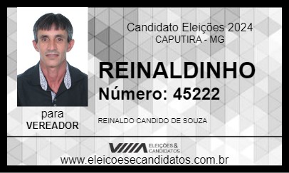 Candidato REINALDINHO 2024 - CAPUTIRA - Eleições