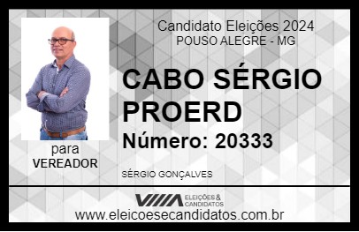 Candidato CABO SÉRGIO PROERD 2024 - POUSO ALEGRE - Eleições