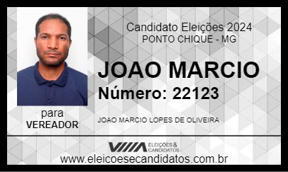 Candidato JOAO MARCIO 2024 - PONTO CHIQUE - Eleições