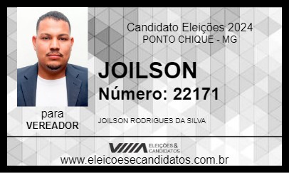 Candidato JOILSON 2024 - PONTO CHIQUE - Eleições