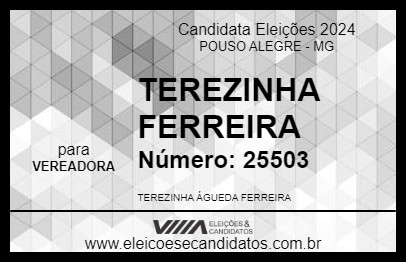 Candidato TEREZINHA FERREIRA 2024 - POUSO ALEGRE - Eleições