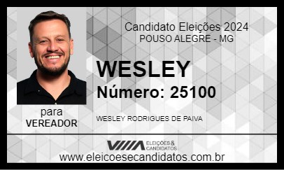 Candidato WESLEY 2024 - POUSO ALEGRE - Eleições