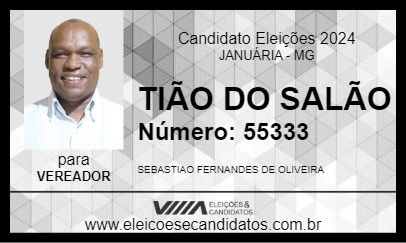 Candidato TIÃO DO SALÃO 2024 - JANUÁRIA - Eleições