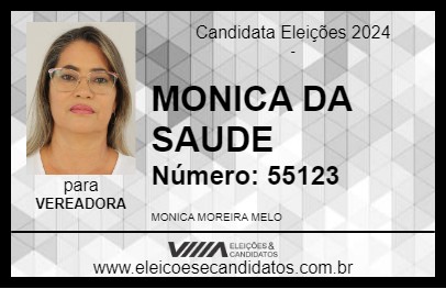 Candidato MONICA DA SAUDE 2024 - JANUÁRIA - Eleições