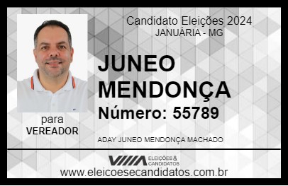 Candidato JUNEO MENDONÇA 2024 - JANUÁRIA - Eleições