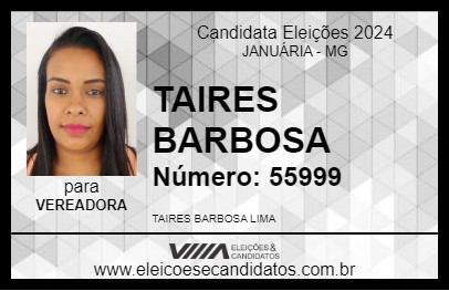 Candidato TAIRES BARBOSA 2024 - JANUÁRIA - Eleições