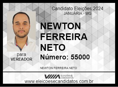 Candidato NEWTON FERREIRA NETO 2024 - JANUÁRIA - Eleições