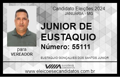 Candidato JUNIOR DE EUSTAQUIO 2024 - JANUÁRIA - Eleições