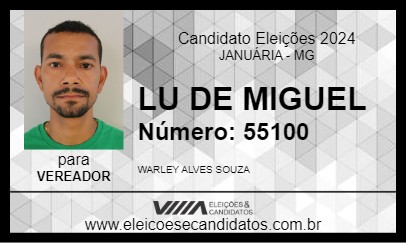 Candidato LU DE MIGUEL 2024 - JANUÁRIA - Eleições