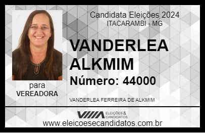 Candidato VANDERLEA ALKMIM 2024 - ITACARAMBI - Eleições