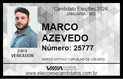 Candidato MARCO AZEVEDO 2024 - JANUÁRIA - Eleições