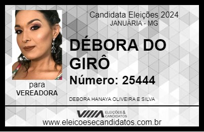 Candidato DÉBORA DO GIRÔ 2024 - JANUÁRIA - Eleições